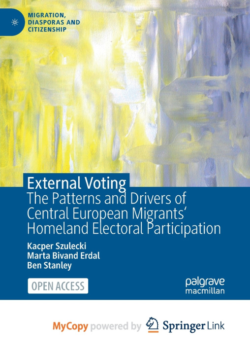 Knjiga External Voting Szulecki Kacper Szulecki