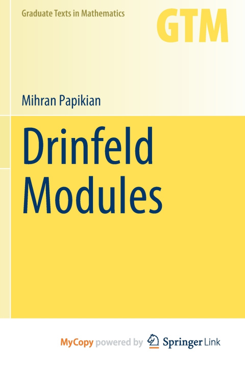 Knjiga Drinfeld Modules Papikian Mihran Papikian