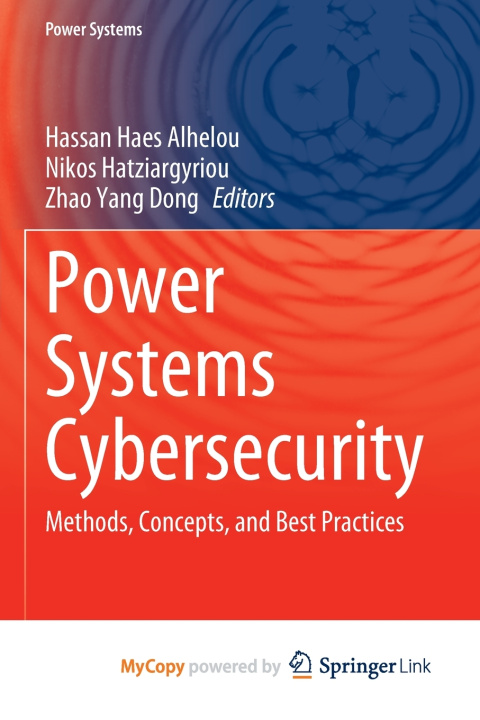 Kniha Power Systems Cybersecurity Hassan Haes Alhelou