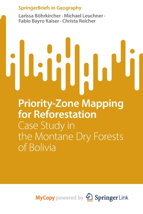 Knjiga Priority-Zone Mapping for Reforestation Bohrkircher Larissa Bohrkircher