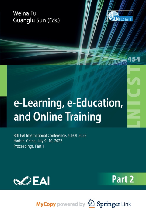 Book e-Learning, e-Education, and Online Training Weina Fu