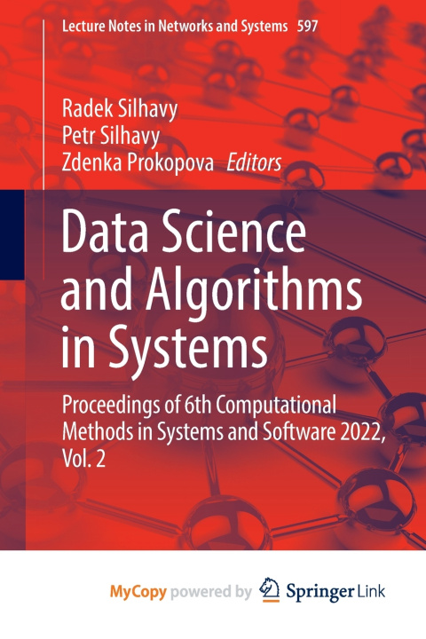 Book Data Science and Algorithms in Systems Radek Silhavy