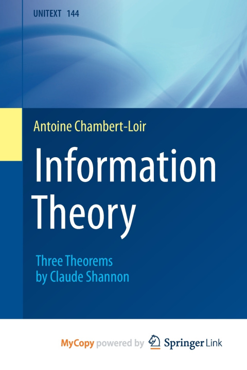Knjiga Information Theory Chambert-Loir Antoine Chambert-Loir