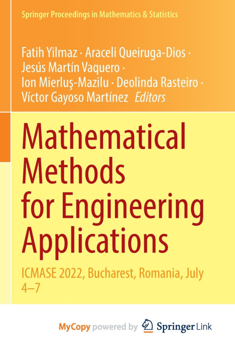 Book Mathematical Methods for Engineering Applications Fatih Yilmaz