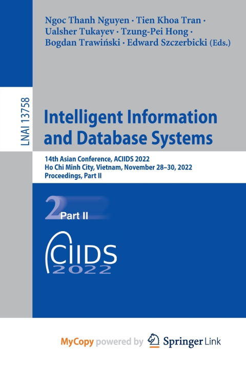 Book Intelligent Information and Database Systems Ngoc Thanh Nguyen
