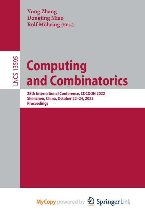 Carte Computing and Combinatorics Yong Zhang