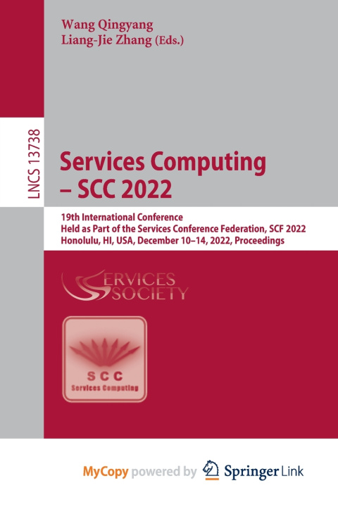 Knjiga Services Computing - SCC 2022 Wang Qingyang