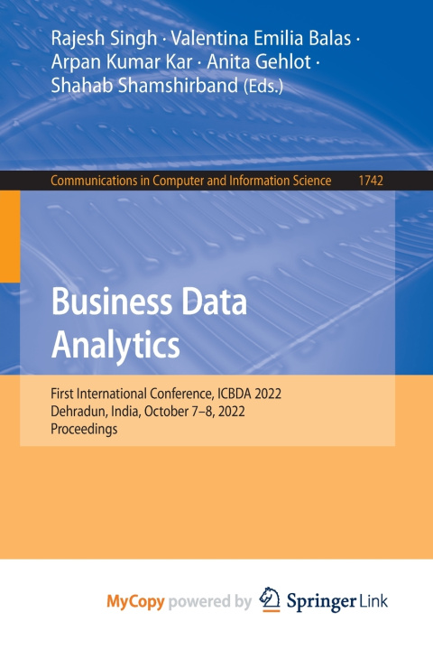 Book Business Data Analytics Rajesh Singh