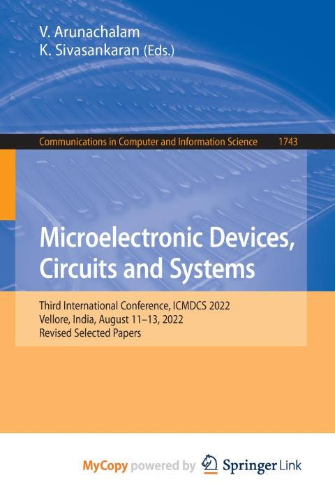 Kniha Microelectronic Devices, Circuits and Systems V. Arunachalam