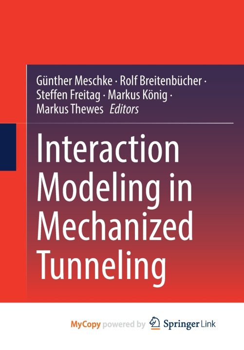 Boek Interaction Modeling in Mechanized Tunneling Günther Meschke