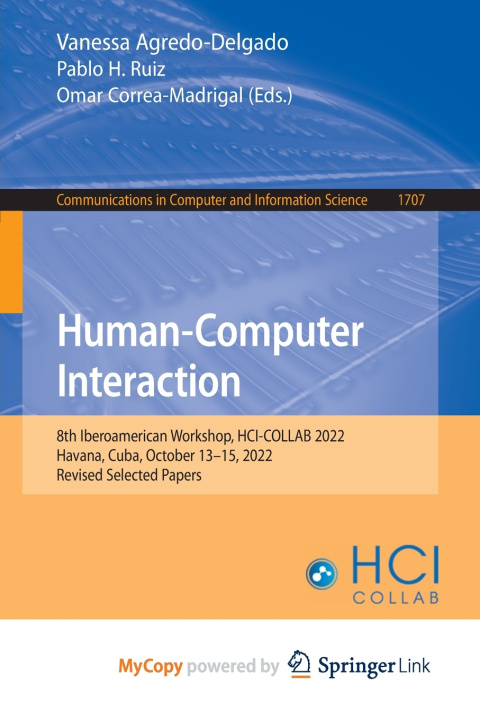 Book Human-Computer Interaction Vanessa Agredo-Delgado
