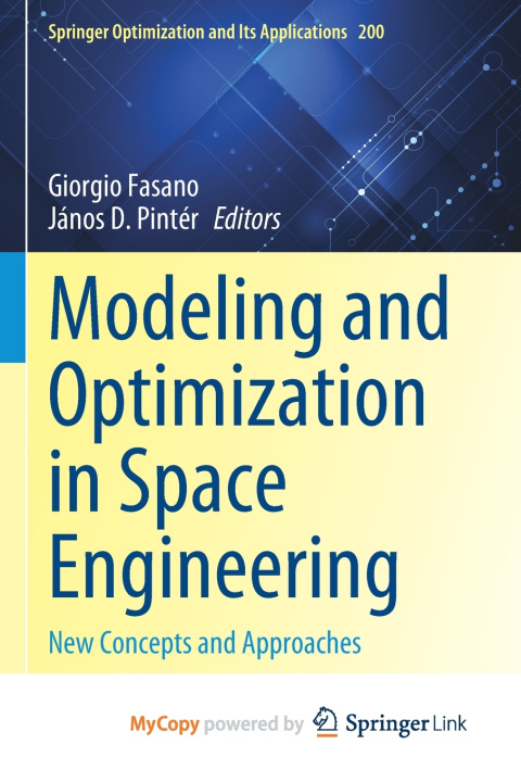 Book Modeling and Optimization in Space Engineering Giorgio Fasano