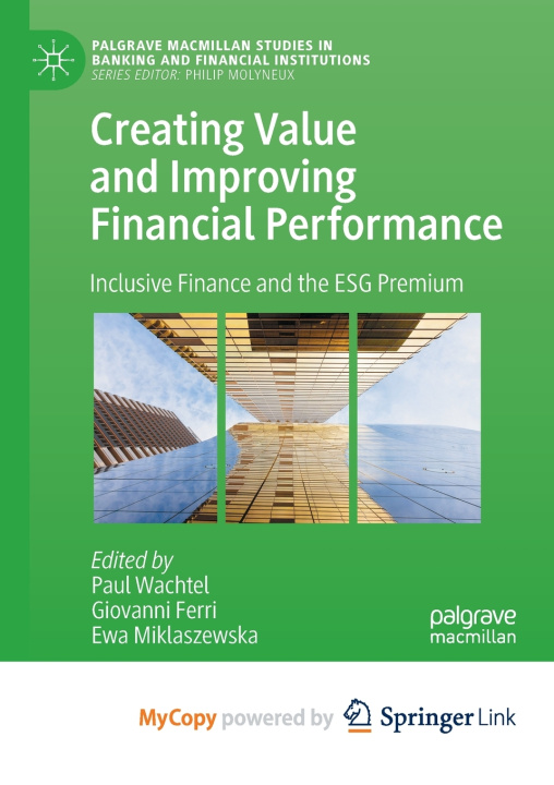 Book Creating Value and Improving Financial Performance Paul Wachtel