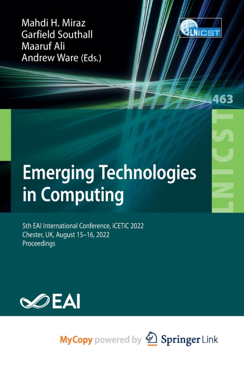 Book Emerging Technologies in Computing Mahdi H. Miraz