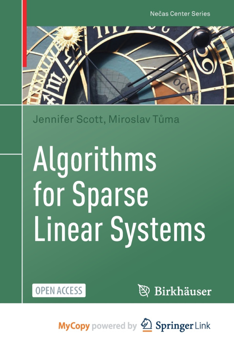 Kniha Algorithms for Sparse Linear Systems Scott Jennifer Scott