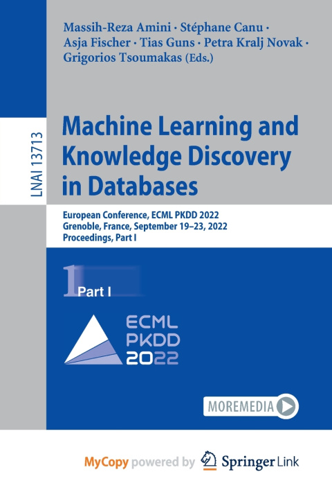 Book Machine Learning and Knowledge Discovery in Databases Massih-Reza Amini