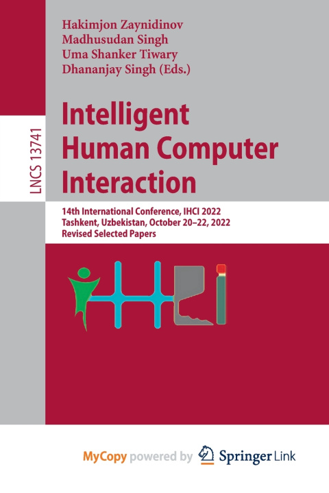 Knjiga Intelligent Human Computer Interaction Hakimjon Zaynidinov