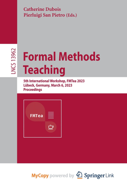 Buch Formal Methods Teaching Catherine Dubois