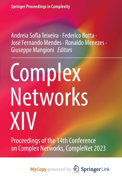 Book Complex Networks XIV Andreia Sofia Teixeira