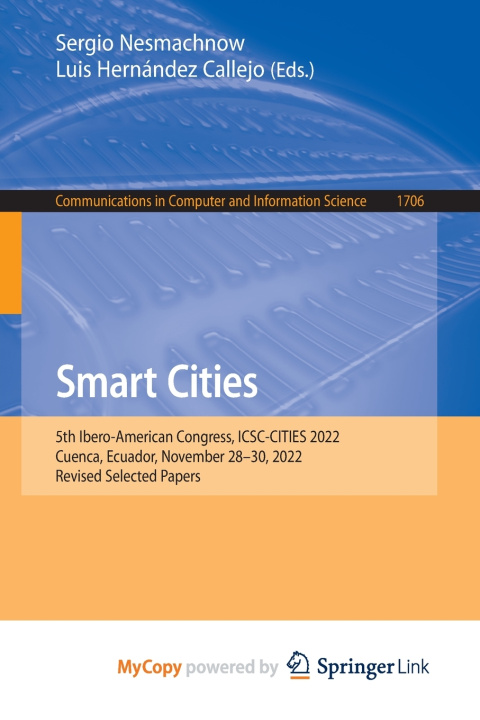 Book Smart Cities Sergio Nesmachnow