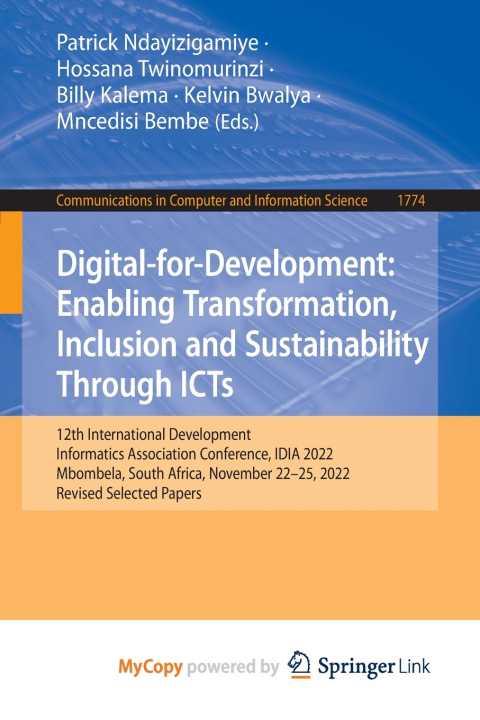 Knjiga Digital-for-Development Patrick Ndayizigamiye