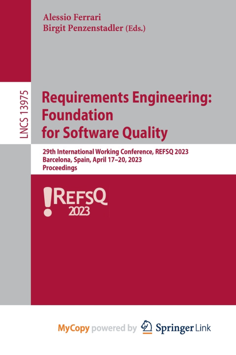 Book Requirements Engineering Alessio Ferrari