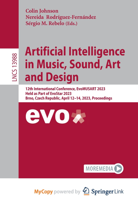 Knjiga Artificial Intelligence in Music, Sound, Art and Design Colin Johnson
