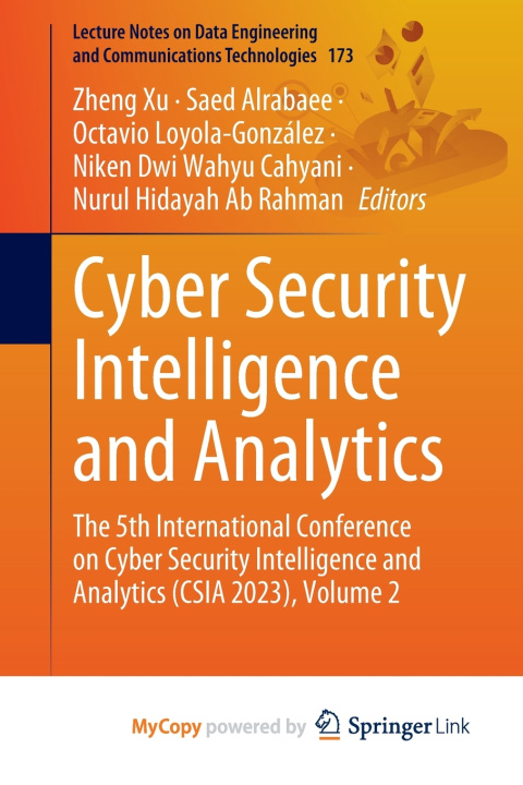 Book Cyber Security Intelligence and Analytics Zheng Xu