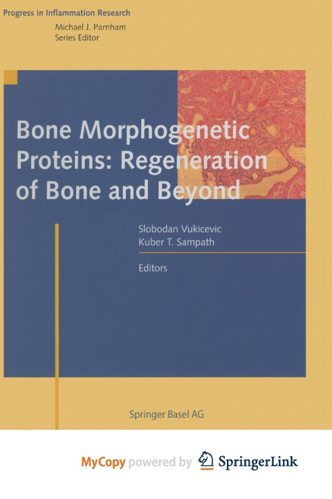 Book Bone Morphogenetic Proteins Slobodan Vukicevic