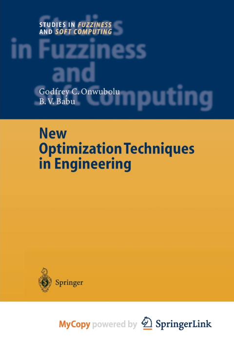 Knjiga New Optimization Techniques in Engineering Onwubolu Godfrey C. Onwubolu