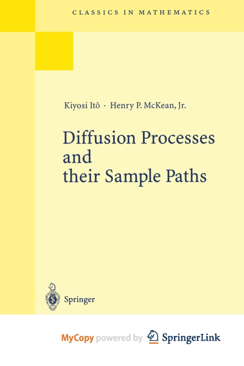 Knjiga Diffusion Processes and their Sample Paths Ito Kiyosi Ito