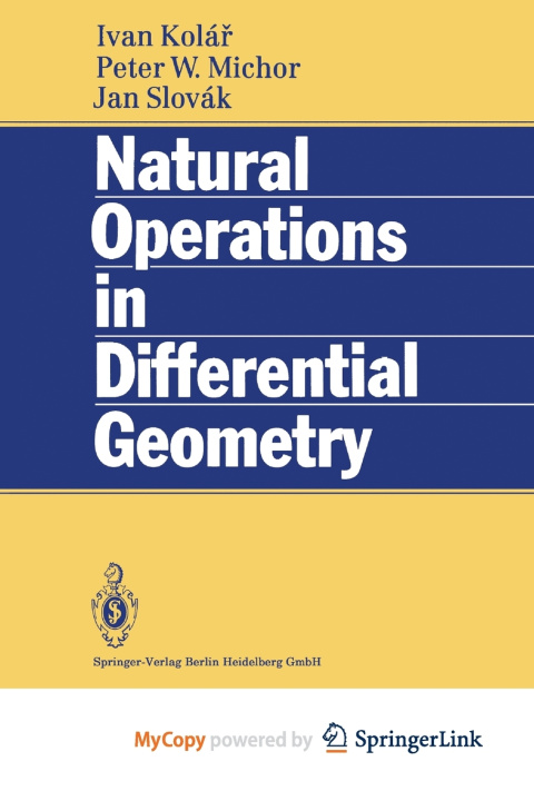 Knjiga Natural Operations in Differential Geometry Kolar Ivan Kolar