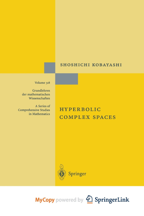 Knjiga Hyperbolic Complex Spaces Kobayashi Shoshichi Kobayashi