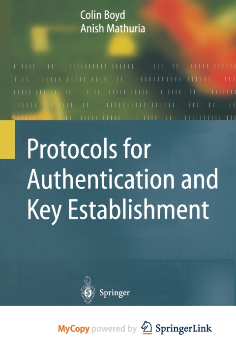 Carte Protocols for Authentication and Key Establishment Boyd Colin Boyd