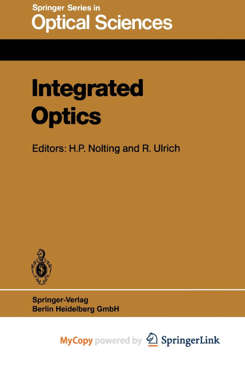 Book Integrated Optics H.-P. Nolting