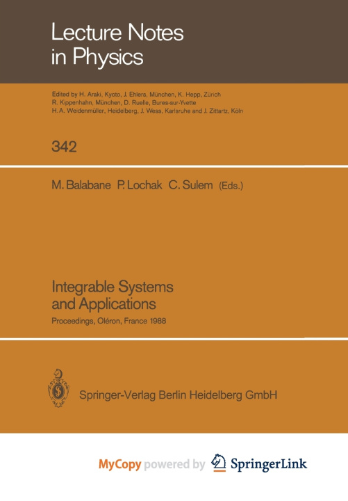 Knjiga Integrable Systems and Applications Mikhael Balabane