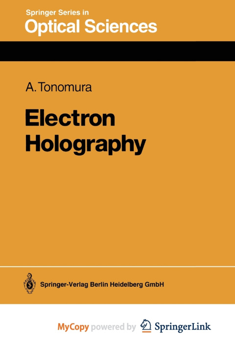 Knjiga Electron Holography Tonomura Akira Tonomura