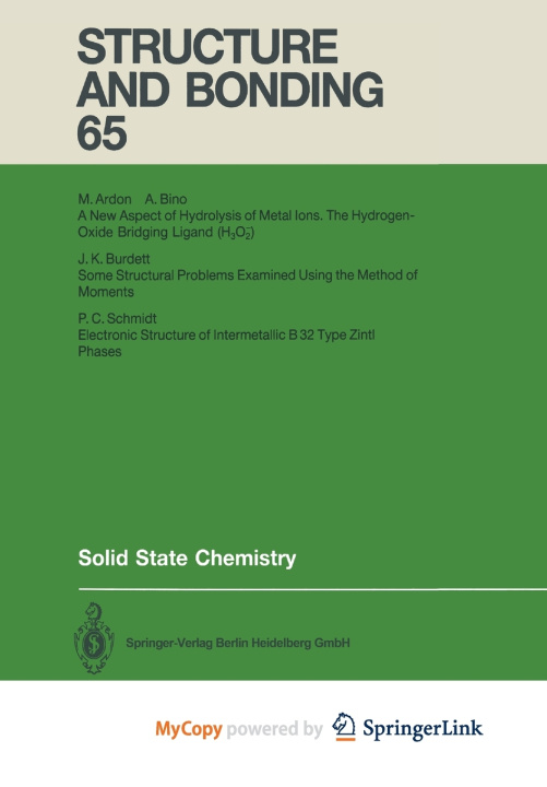 Book Solid State Chemistry Michael Ardon