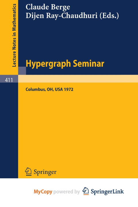 Book Hypergraph Seminar C. Berge