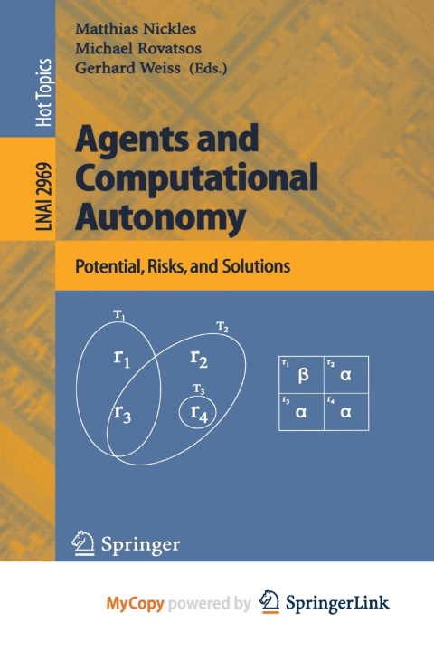Book Agents and Computational Autonomy Matthias Nickles