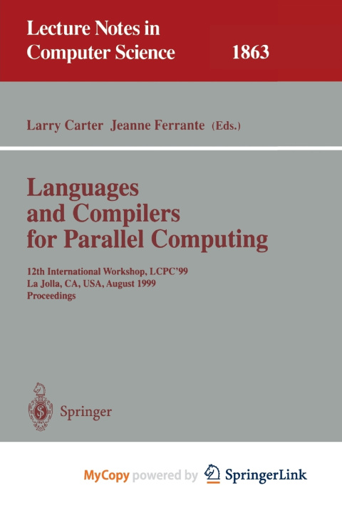 Carte Languages and Compilers for Parallel Computing Larry Carter