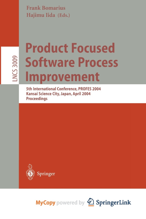 Knjiga Product Focused Software Process Improvement Frank Bomarius