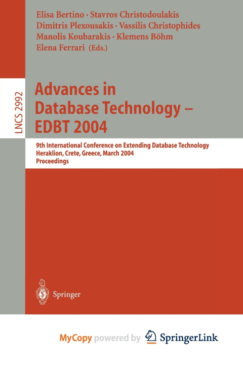 Buch Advances in Database Technology - EDBT 2004 Elisa Bertino