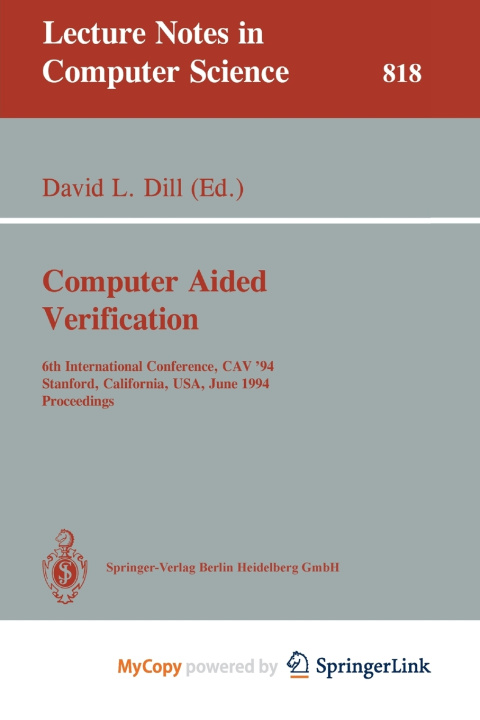 Book Computer Aided Verification David L. Dill