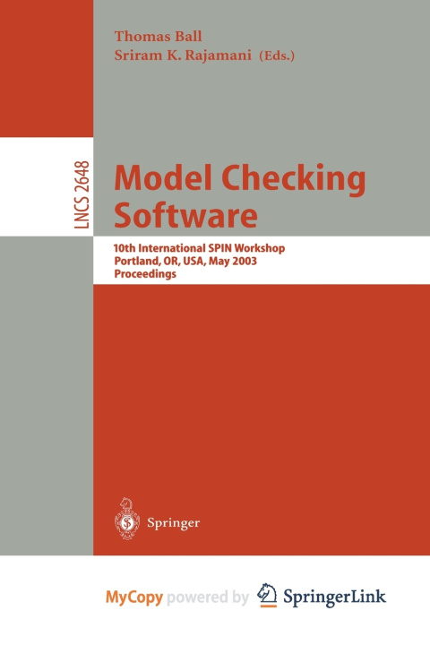 Book Model Checking Software Thomas Ball