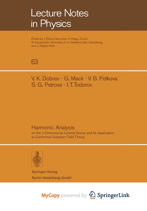 Knjiga Harmonic Analysis Dobrev V. K. Dobrev