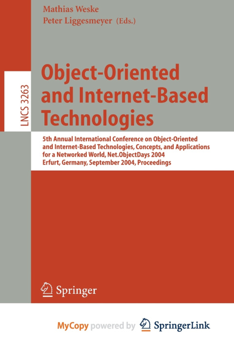 Book Object-Oriented and Internet-Based Technologies Mathias Weske
