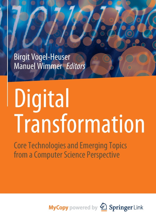 Book Digital Transformation Birgit Vogel-Heuser