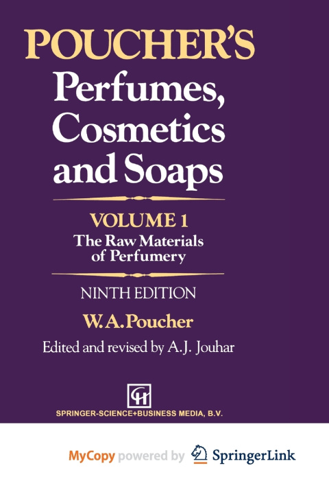 Knjiga Poucher's Perfumes, Cosmetics and Soaps - Volume 1 Poucher W.A. Poucher