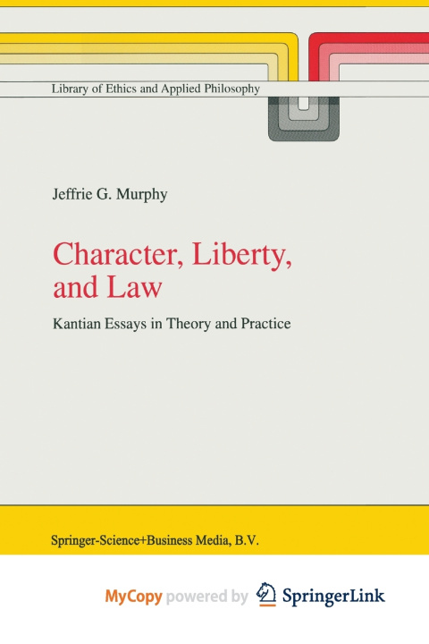 Carte Character, Liberty and Law Murphy J.G. Murphy